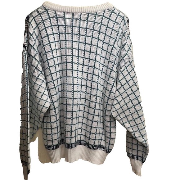 Private Club Mens Vtg Tennis Sweater Chunky Knit XL Pullover 90s Hipster Preppy - Picture 3 of 8